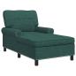 Preview: Lounge-Liege mit Kissen Dunkelgrün 91 x 157 x 91 cm Stoff