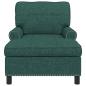 Preview: Lounge-Liege mit Kissen Dunkelgrün 91 x 157 x 91 cm Stoff