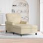 Preview: ARDEBO.de - Lounge-Liege Creme Stoff 91 x 157 x 91 cm