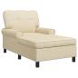 Preview: Lounge-Liege Creme Stoff 91 x 157 x 91 cm
