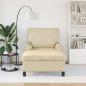 Preview: Lounge-Liege Creme Stoff 91 x 157 x 91 cm