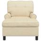 Preview: Lounge-Liege Creme Stoff 91 x 157 x 91 cm