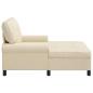 Preview: Lounge-Liege Creme Stoff 91 x 157 x 91 cm