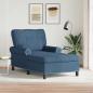 Preview: ARDEBO.de - Lounge-Liege Blau Stoff 91 x 157 x 91 cm