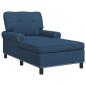 Preview: Lounge-Liege Blau Stoff 91 x 157 x 91 cm
