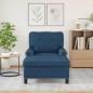 Preview: Lounge-Liege Blau Stoff 91 x 157 x 91 cm