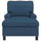 Preview: Lounge-Liege Blau Stoff 91 x 157 x 91 cm