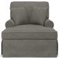 Preview: Chaise Lounge mit Rock 3 stk. Hellgrau Cordstoff