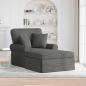 Preview: ARDEBO.de - Chaise Lounge mit Rock 3 stk. Dunkelgrau Cordstoff