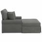 Preview: Chaise Lounge mit Rock 3 stk. Dunkelgrau Cordstoff