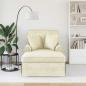 Preview: Chaise Lounge mit Rock 3 stk. Creme Cordstoff 91 x 157 x 91 cm