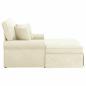 Preview: Chaise Lounge mit Rock 3 stk. Creme Cordstoff 91 x 157 x 91 cm