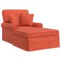 Preview: Chaise Lounge mit Rock 3 Stk. Rot-Orange Cordstoff