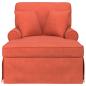 Preview: Chaise Lounge mit Rock 3 Stk. Rot-Orange Cordstoff