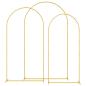 Preview: Hochzeitsbogen 3 Stk. Gold 120 x 40 x 217 cm Stahl
