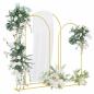 Preview: Hochzeitsbogen 3 Stk. Gold 120 x 40 x 217 cm Stahl
