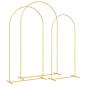Preview: Hochzeitsbogen 3 Stk. Gold 120 x 40 x 217 cm Stahl