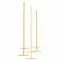 Preview: Hochzeitsbogen 3 Stk. Gold 120 x 40 x 217 cm Stahl