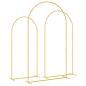 Preview: Hochzeitsbogen 3 Stk. Gold 120 x 40 x 217 cm Stahl