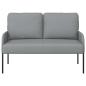 Preview: Sofas mit Kissen 110cm Hellgrau Sperrholz