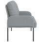 Preview: Sofas mit Kissen 110cm Hellgrau Sperrholz