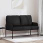 Preview: ARDEBO.de - Sofas mit Kissen 110cm Schwarz Sperrholz