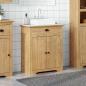 Preview: ARDEBO.de - Badezimmerschrank BODO Honigbraun 70 x 35 x 80 cm Holzwerkstoff