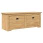 Preview: Flurbank BODO Honigbraun 114 x 40 x 50 cm Holzwerkstoff