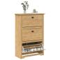 Preview: Schuhregal BODO 80 x 35 x 118 cm Holzwerkstoff Honigbraun