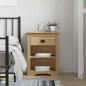 Preview: ARDEBO.de - Nachttisch BODO Honigbraun 53 x 38,5 x 67 cm Holzwerkstoff