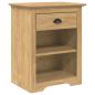Preview: Nachttisch BODO Honigbraun 53 x 38,5 x 67 cm Holzwerkstoff