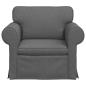 Preview: Sofa Dunkelgrau 95 x 82 x 80 cm Stoff