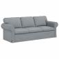 Preview: Sofa Hellgrau 215 x 82 x 80 cm Stoff
