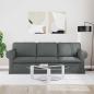 Preview: Sofa Dunkelgrau 215 x 82 x 80 cm Stoff
