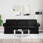 Preview: Sofa Schwarz 215 x 82 x 80 cm Stoff