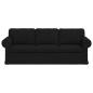 Preview: Sofa Schwarz 215 x 82 x 80 cm Stoff
