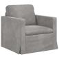 Preview: Sofa Hellgrau 78 x 78 x 80 cm Samt
