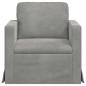 Preview: Sofa Hellgrau 78 x 78 x 80 cm Samt