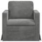Preview: Sofa Dunkelgrau 78 x 78 x 80 cm Samt