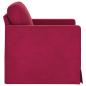 Preview: Sofa Weinrot 78 x 78 x 80 cm Samt