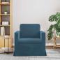Preview: Sofa Blau 78 x 78 x 80 cm Samt