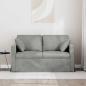 Preview: Sofa Hellgrau 138 x 78 x 80 cm Samt