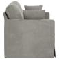 Preview: Sofa Hellgrau 138 x 78 x 80 cm Samt