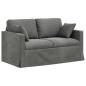 Preview: Sofa Dunkelgrau 138 x 78 x 80 cm Samt