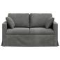 Preview: Sofa Dunkelgrau 138 x 78 x 80 cm Samt