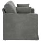 Preview: Sofa Dunkelgrau 138 x 78 x 80 cm Samt