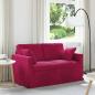 Preview: ARDEBO.de - Sofa Weinrot 138 x 78 x 80 cm Samt