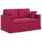 Preview: Sofa Weinrot 138 x 78 x 80 cm Samt