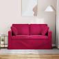 Preview: Sofa Weinrot 138 x 78 x 80 cm Samt