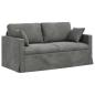 Preview: Sofa Dunkelgrau 158 x 78 x 80 cm Samt